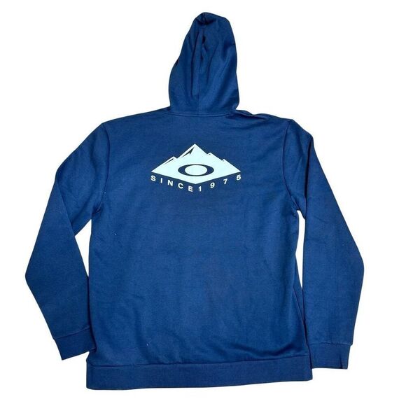 Oakley Men's 2XL Blue Pullover Hoodie with Logo & Graphic Print - Picture 2 of 5